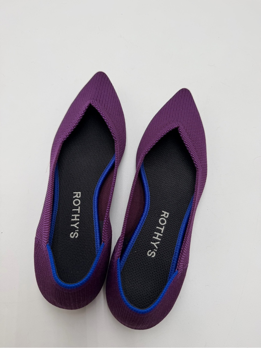Rothy’s The Point Purple Retired Plum Flats Women's Size 6.5